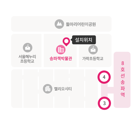 송파책박물관 스마트도서관 도면